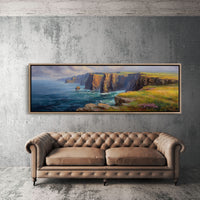 Sunlit Cliffs Above the Northern Sea