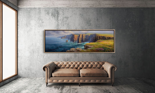 Sunlit Cliffs Above the Northern Sea