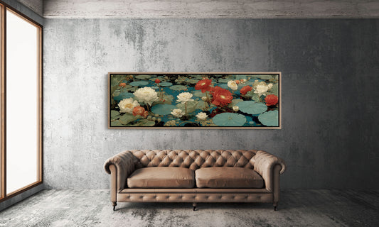 Lotus Garden in Deep Blue Waters