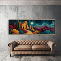 Moonlit Road to the Desert Villa