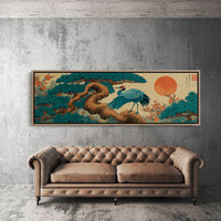 Cranes Beneath the Red Sun