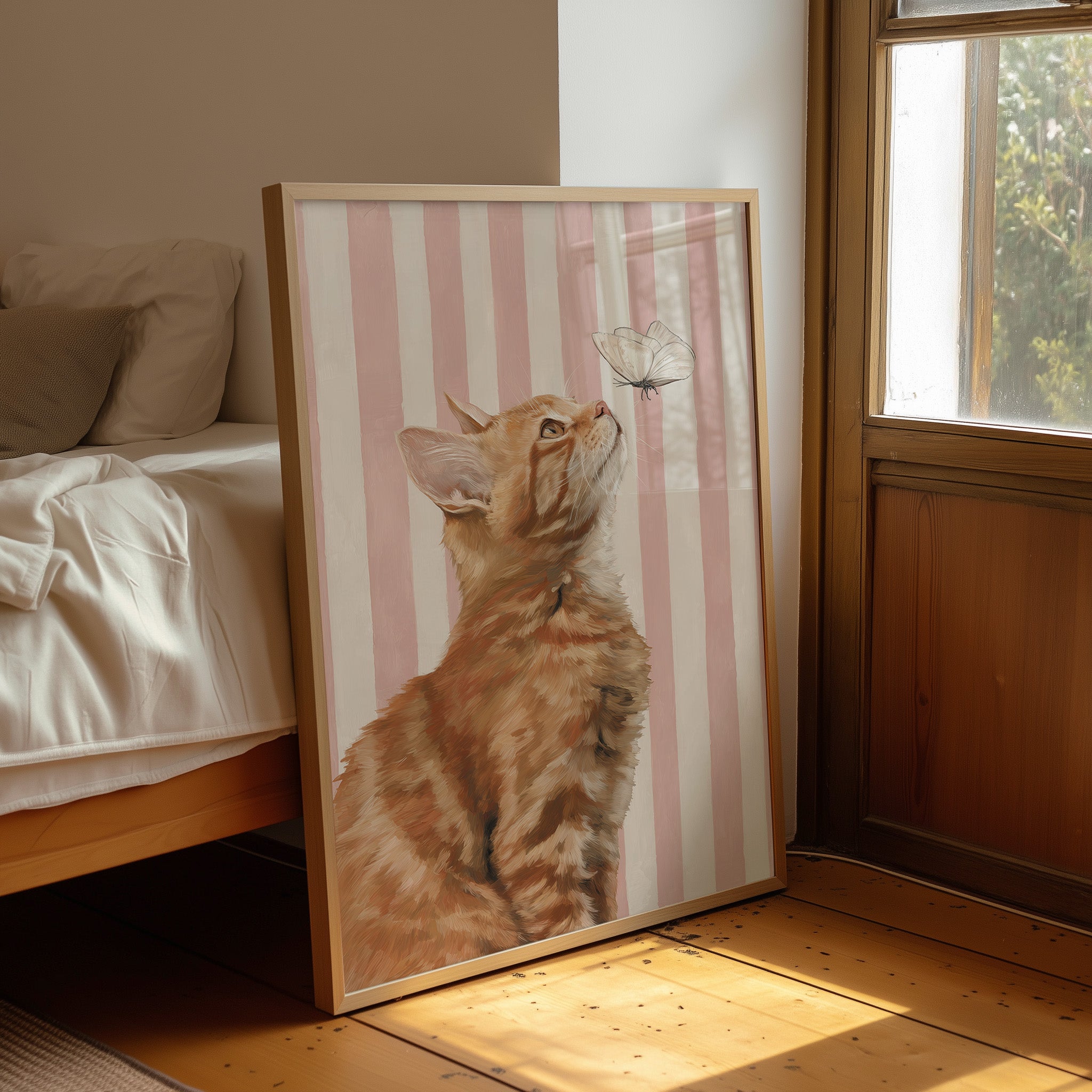 Whispers Beneath Blush Stripes