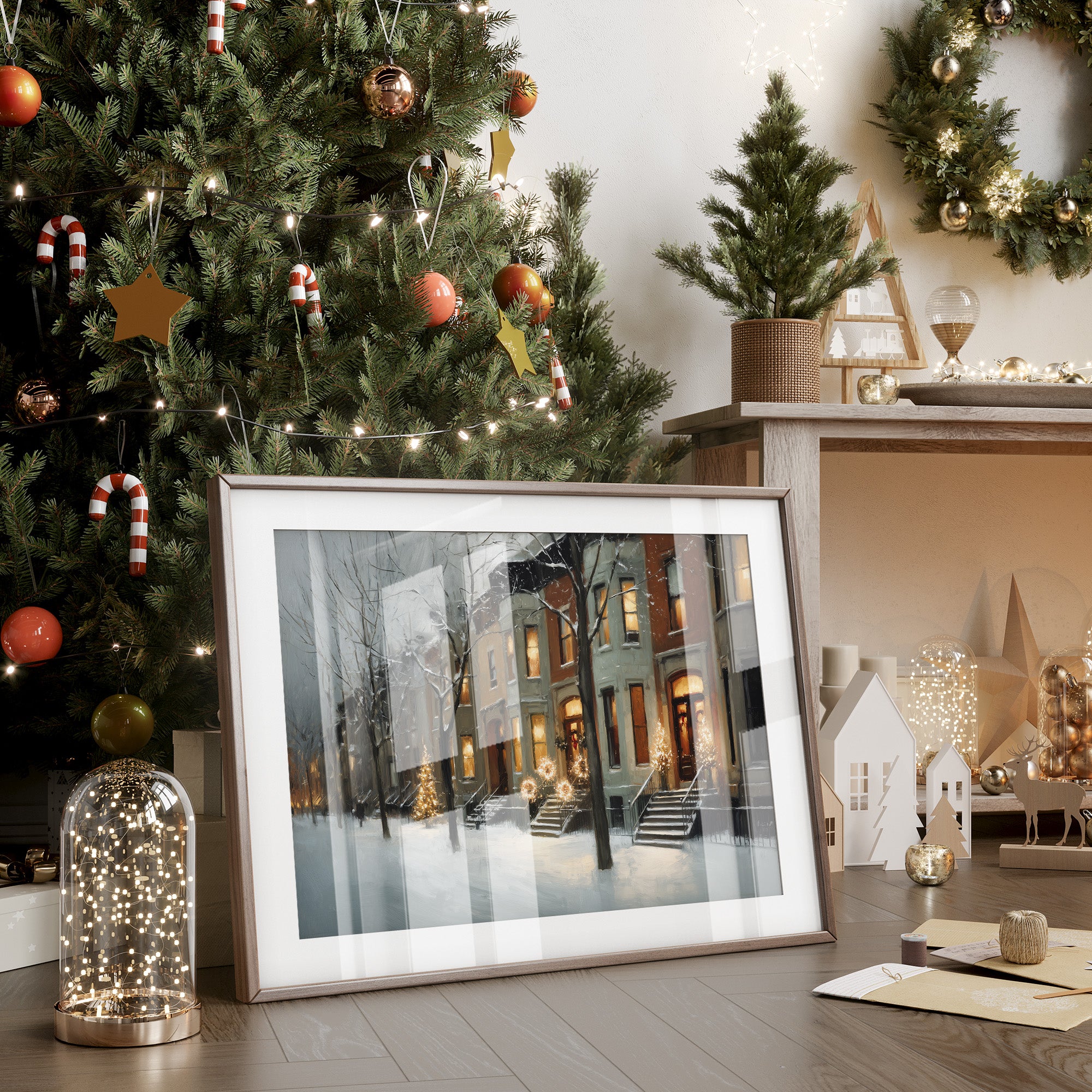 Warm Lights on a Winter Street