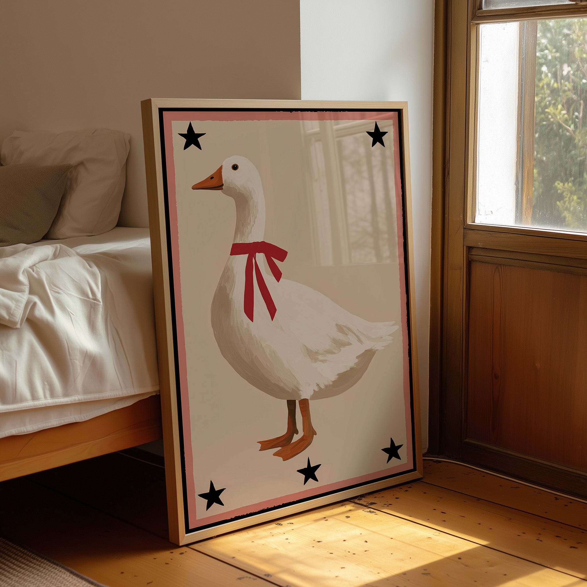 The Goose With A Red Ribbon