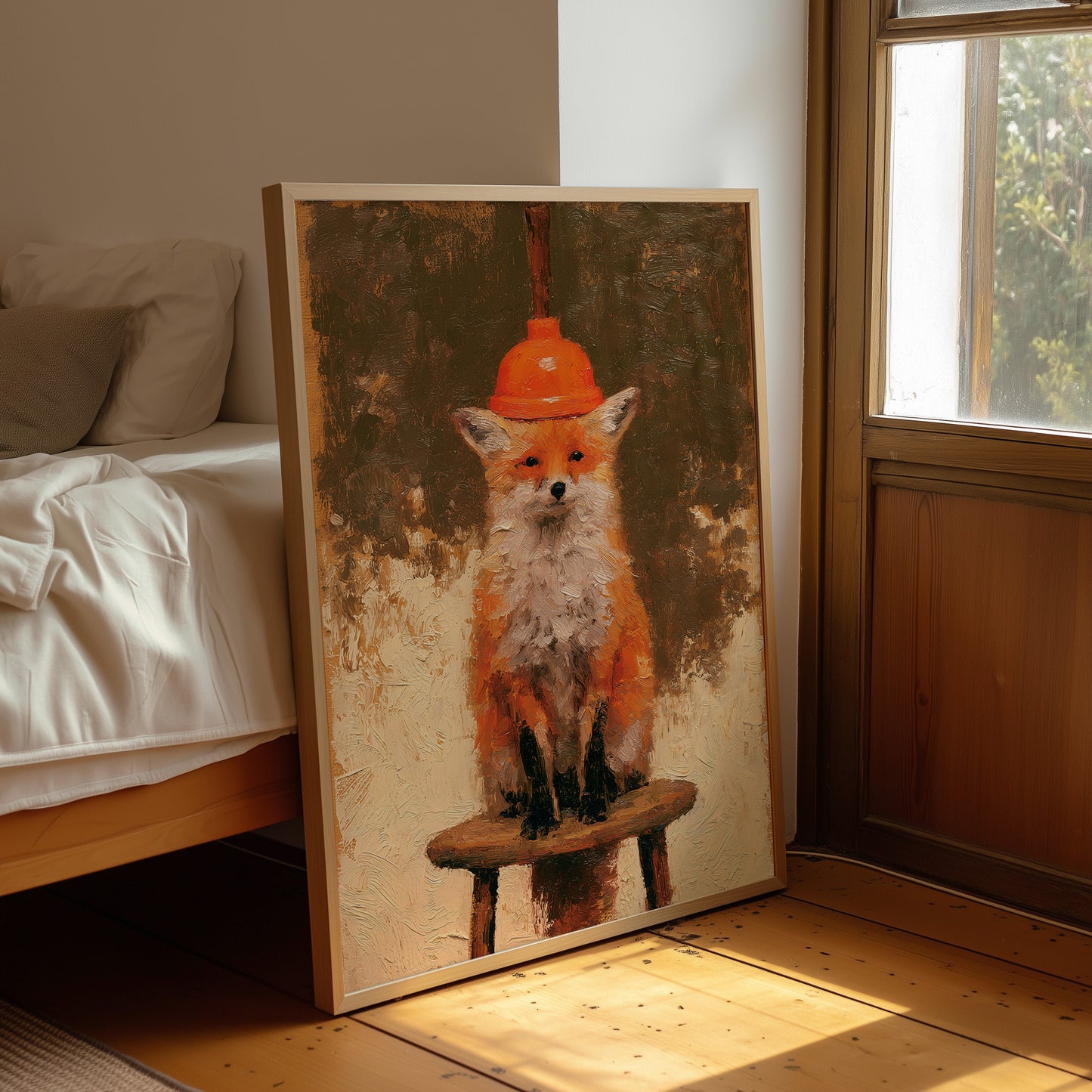 Fox With A Plunger Hat