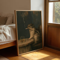 Hard Day at the Acorn Factory: Smoking Squirrel Art
