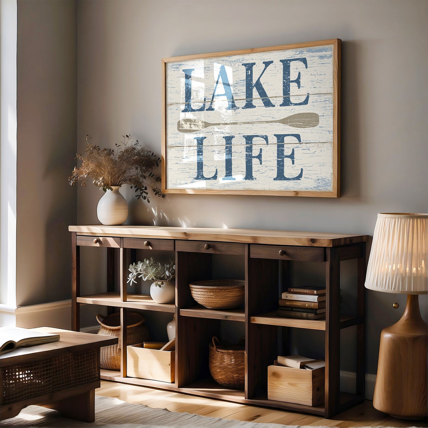 Lake Life, Weathered Sign