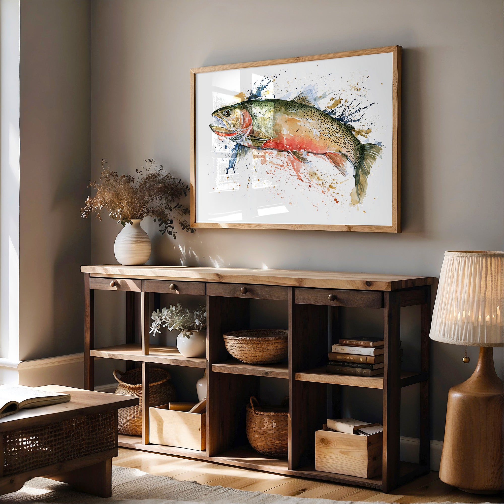 Trout, Watercolor Splash
