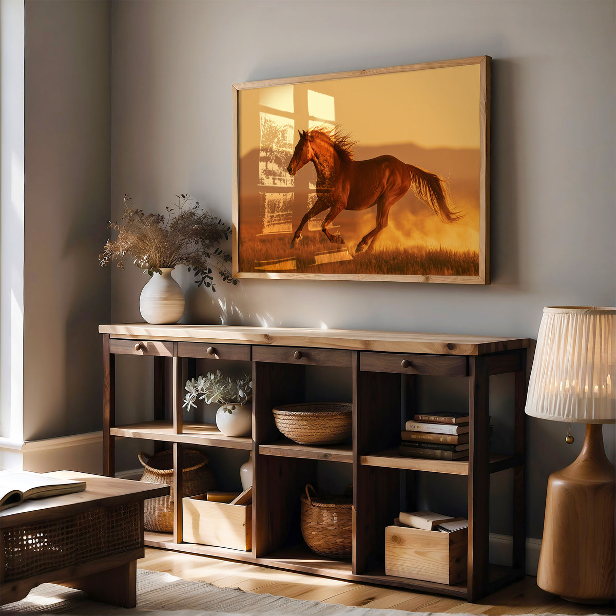 Chestnut Mustang at Golden Hour