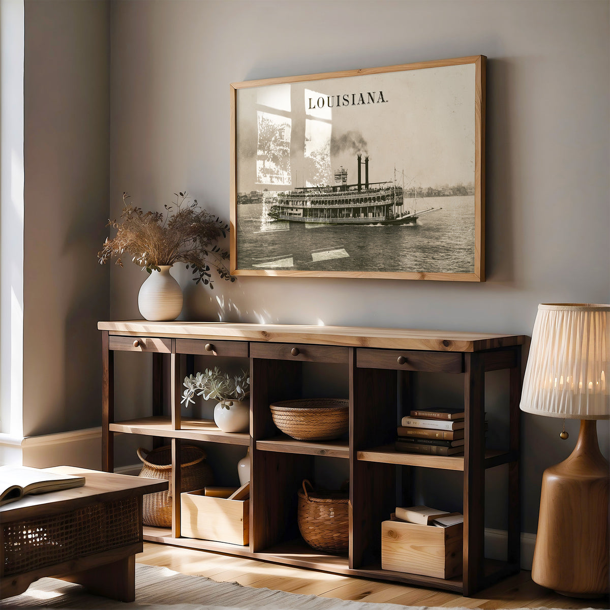 Louisiana Steamboat Voyage Print