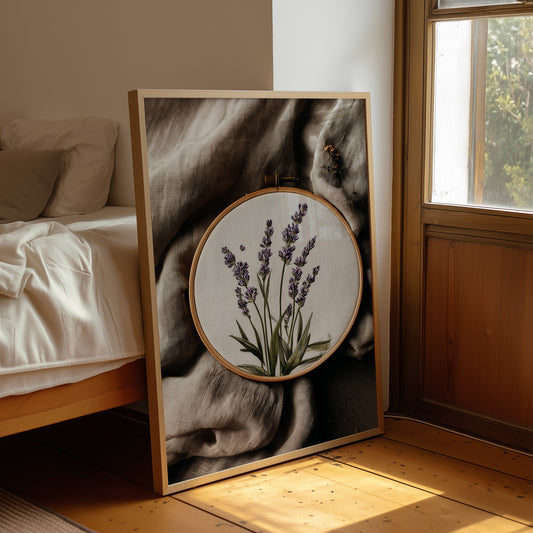 Lavender Stitched on Quiet Cloth
