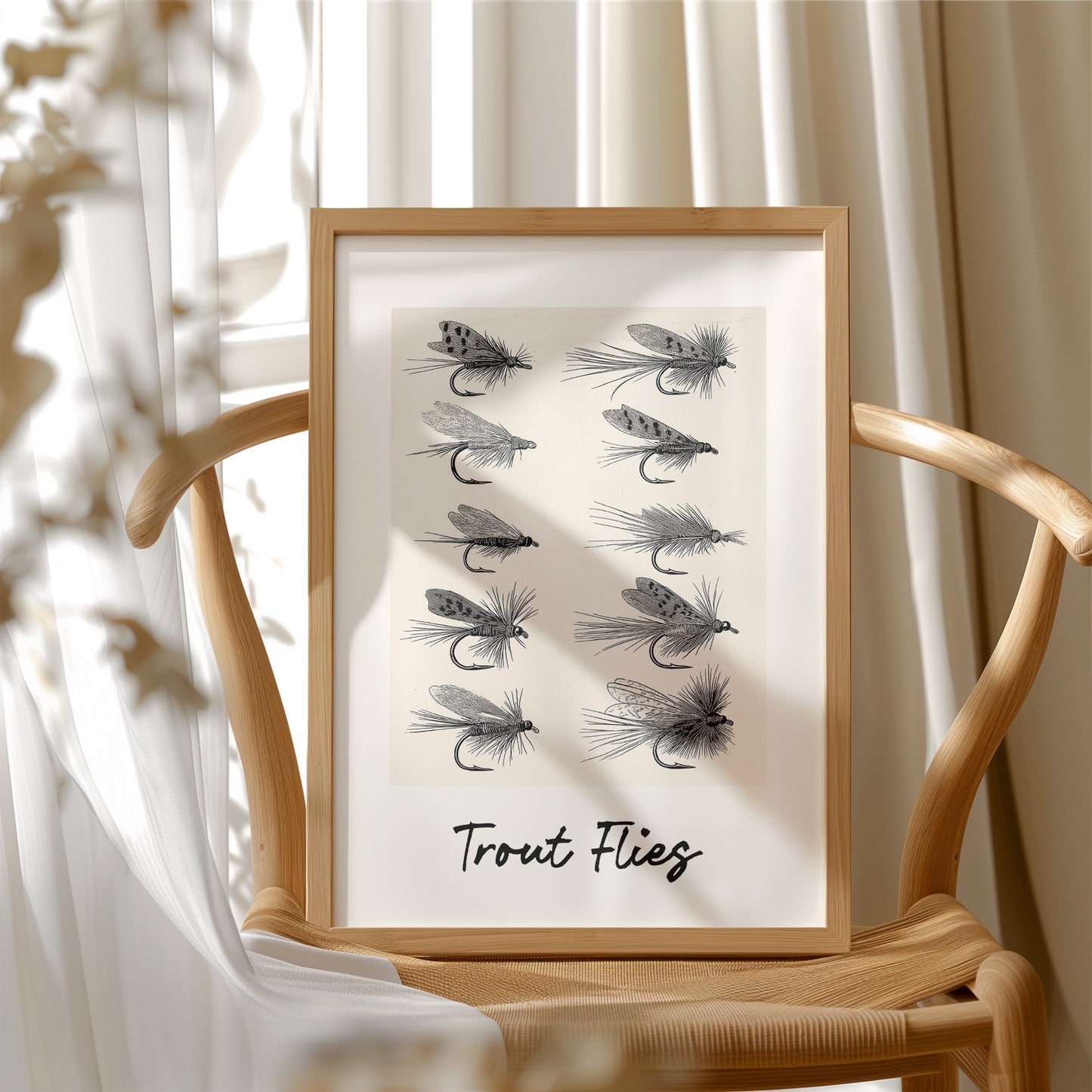 Trout Flies, Ten on the Page
