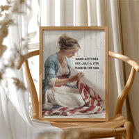 Hand-Stitched, Est. July 4, 1776