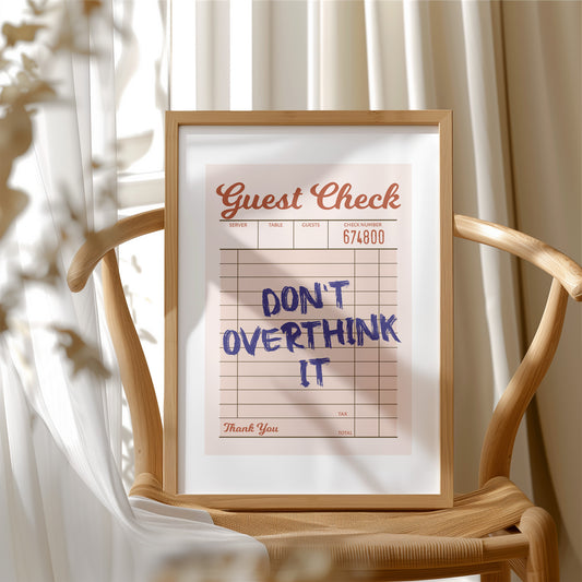 Order Up: Stop Overthinking
