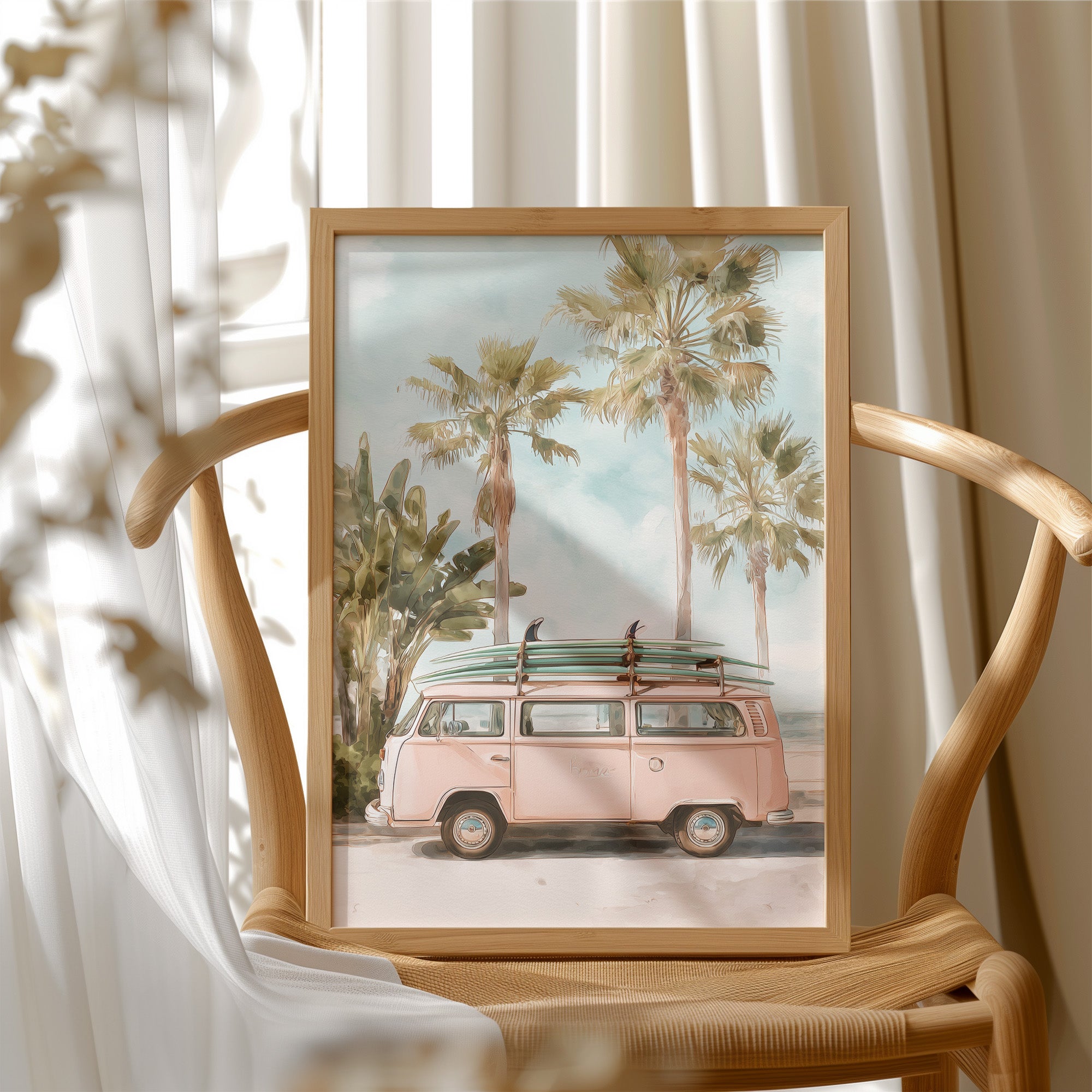 Parked Between Palm Trees