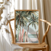 Boards Resting Under Palms