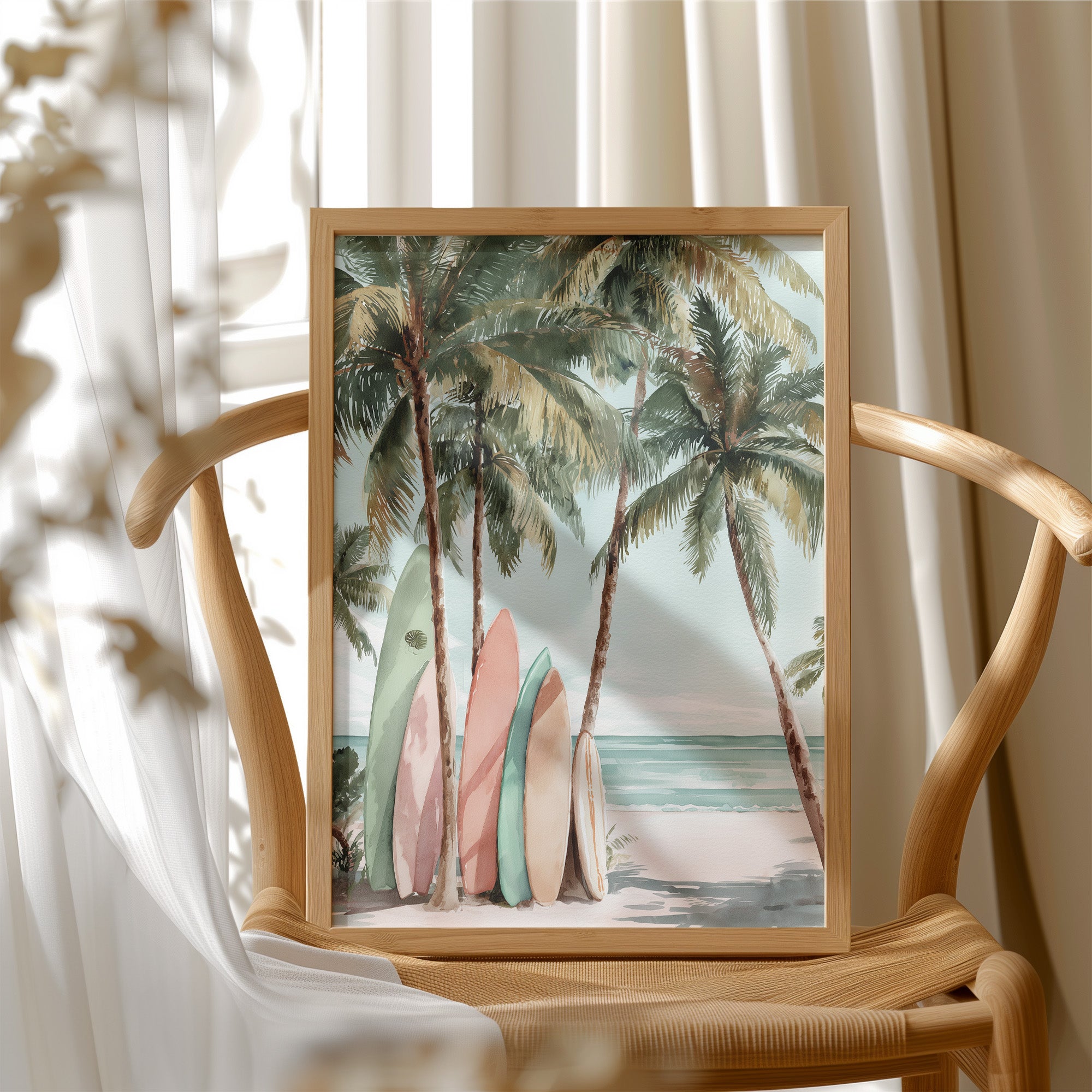 Boards Resting Under Palms