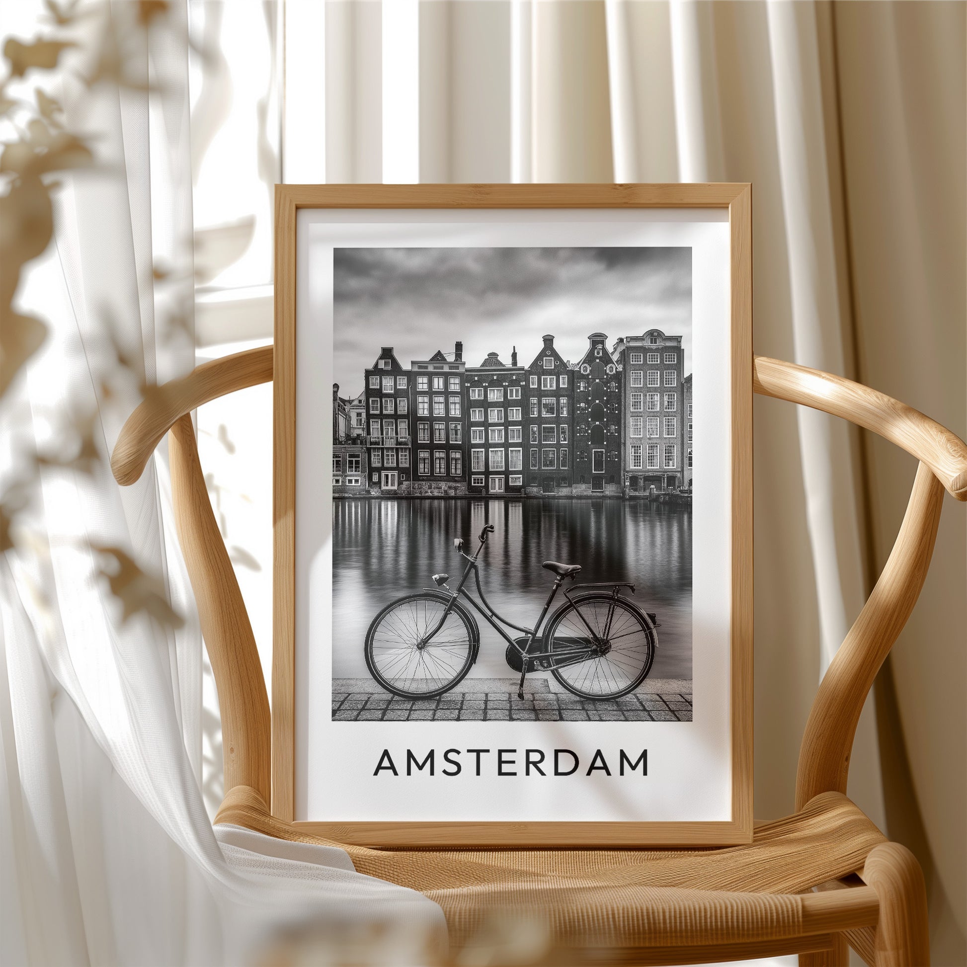Bicycle By The Canal Houses