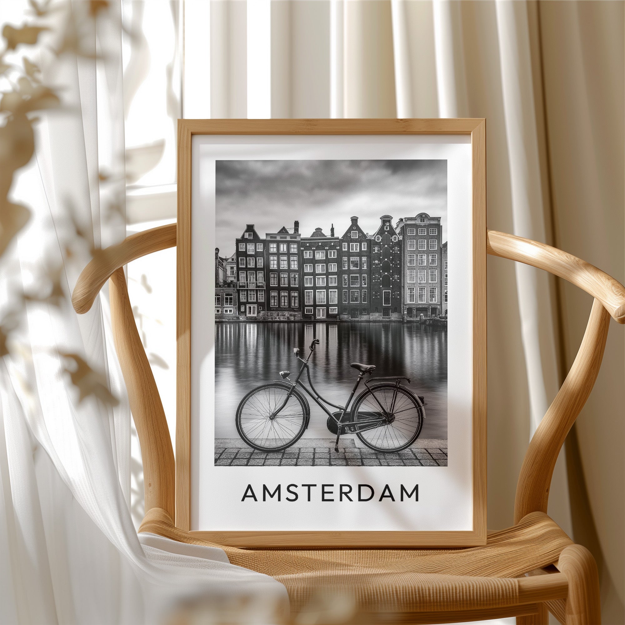 Bicycle By The Canal Houses