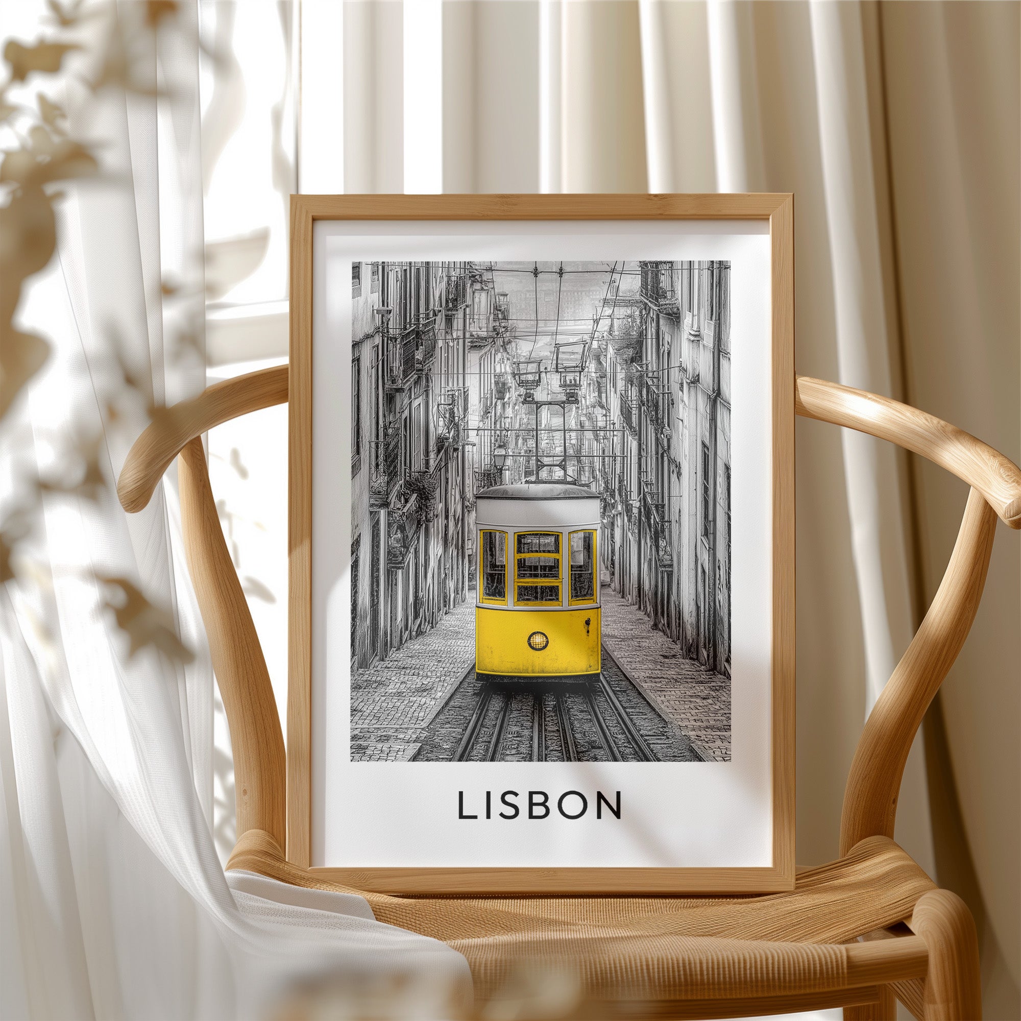 Bica Tram, Yellow on Grey