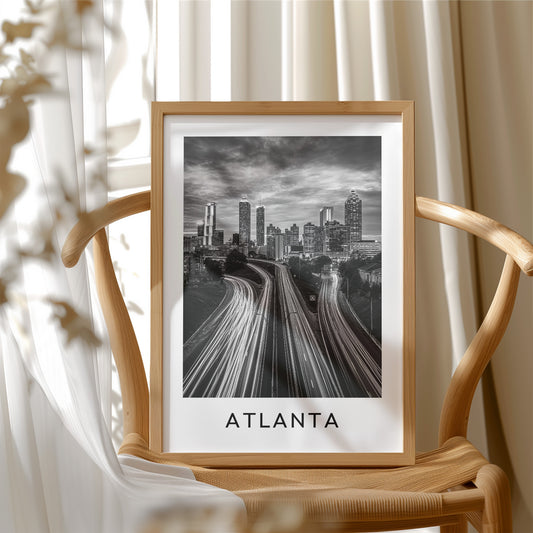 Light Trails Into Downtown
