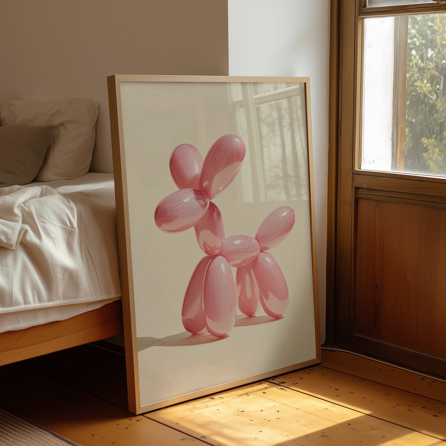 Balloon Pup, Etched in Pink