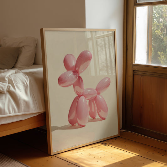 Balloon Pup, Etched in Pink