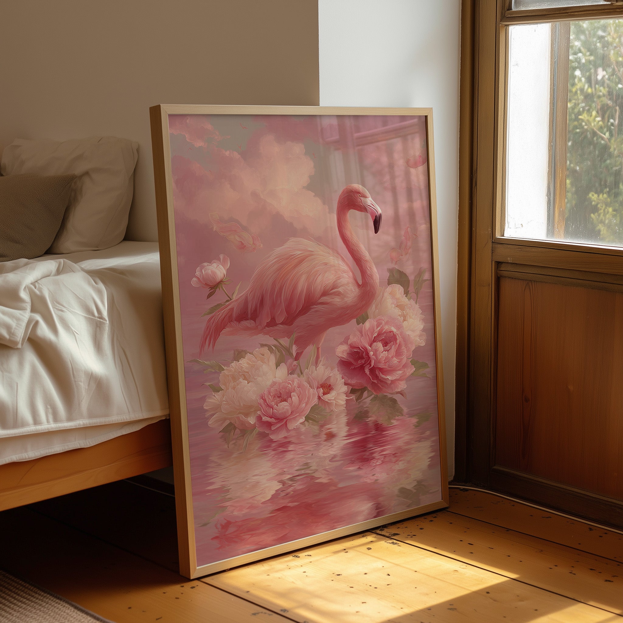 Flamingo in a Sea of Pink
