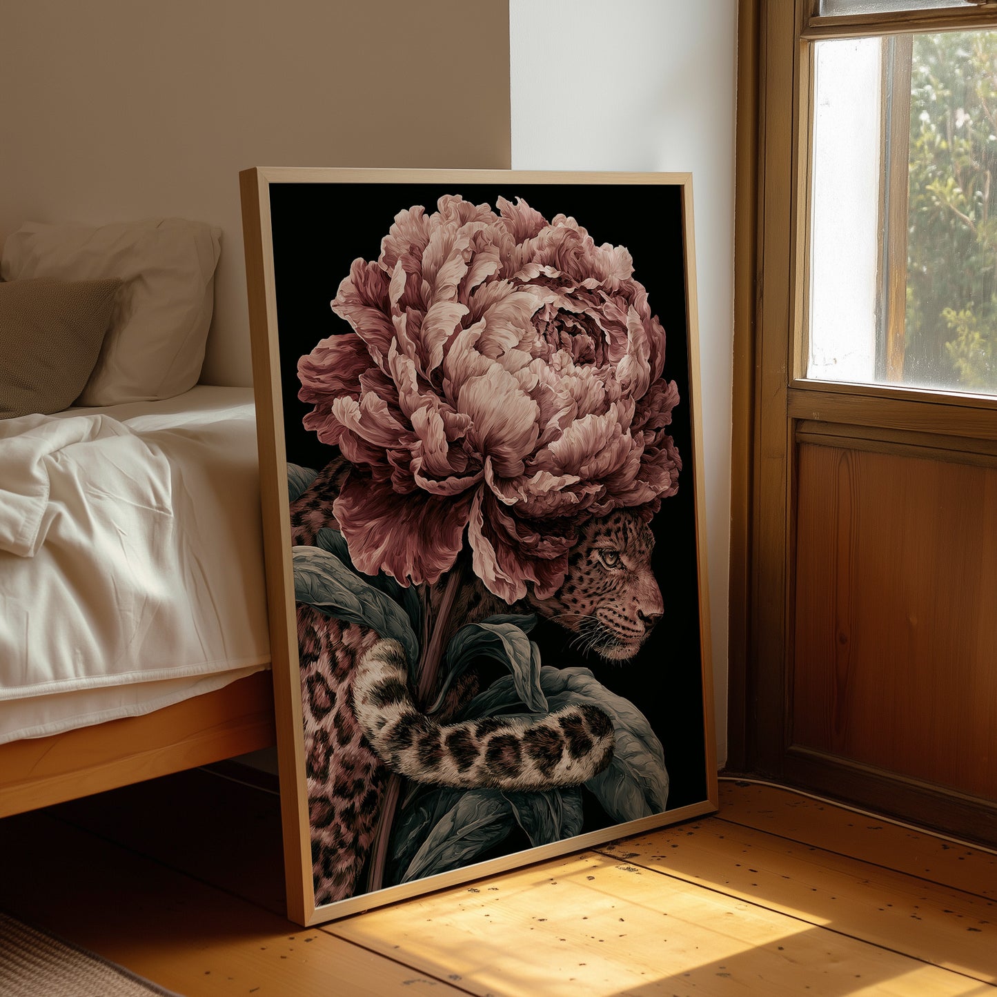 Leopard Beneath the Peony