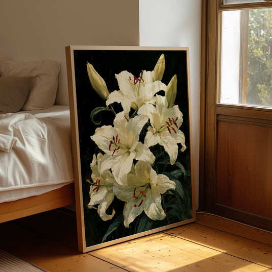 Crimson-Kissed Lilies
