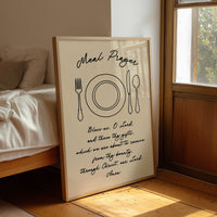 Meal Prayer — Bless Us O Lord Line Art Print