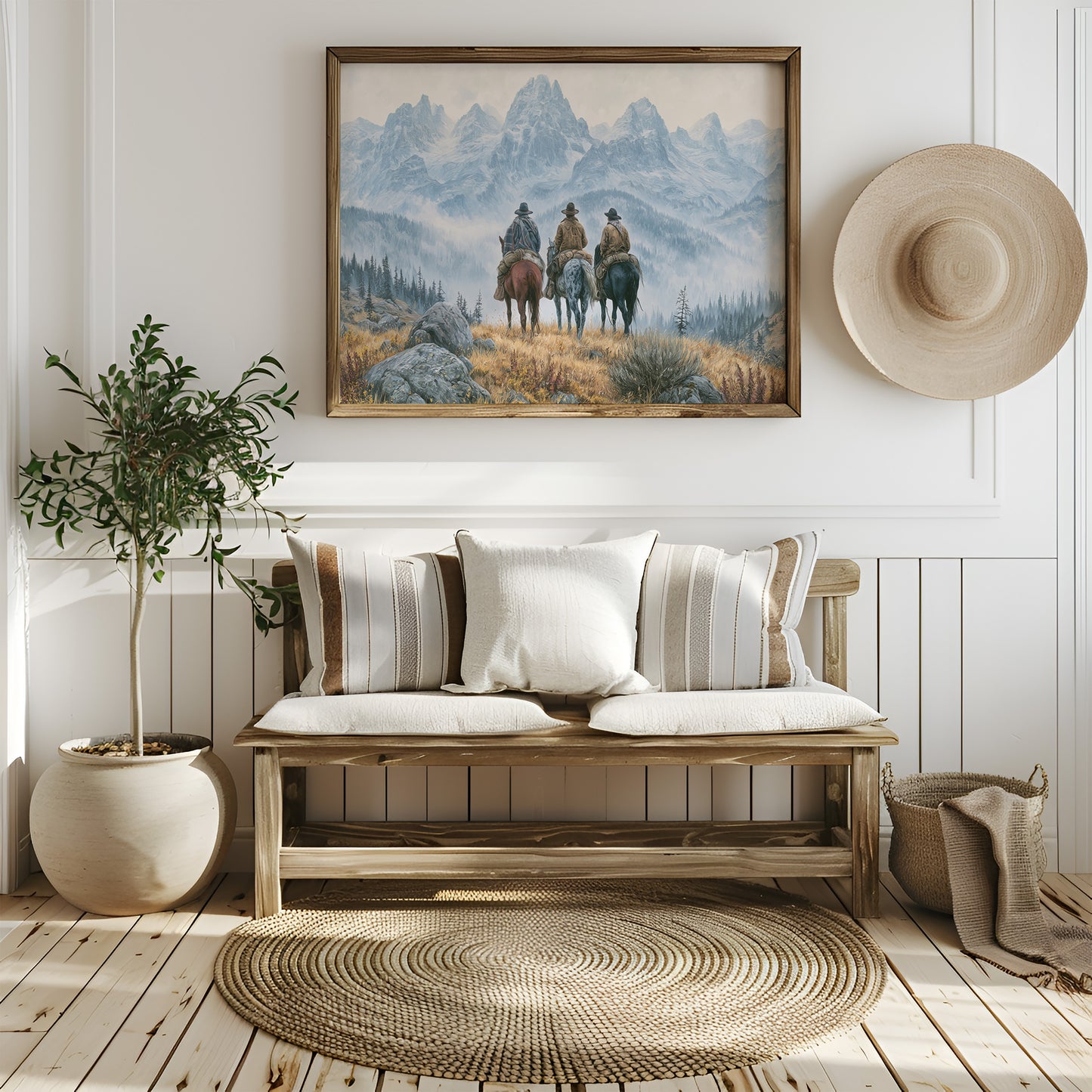 Riders at the Foot of the Tetons