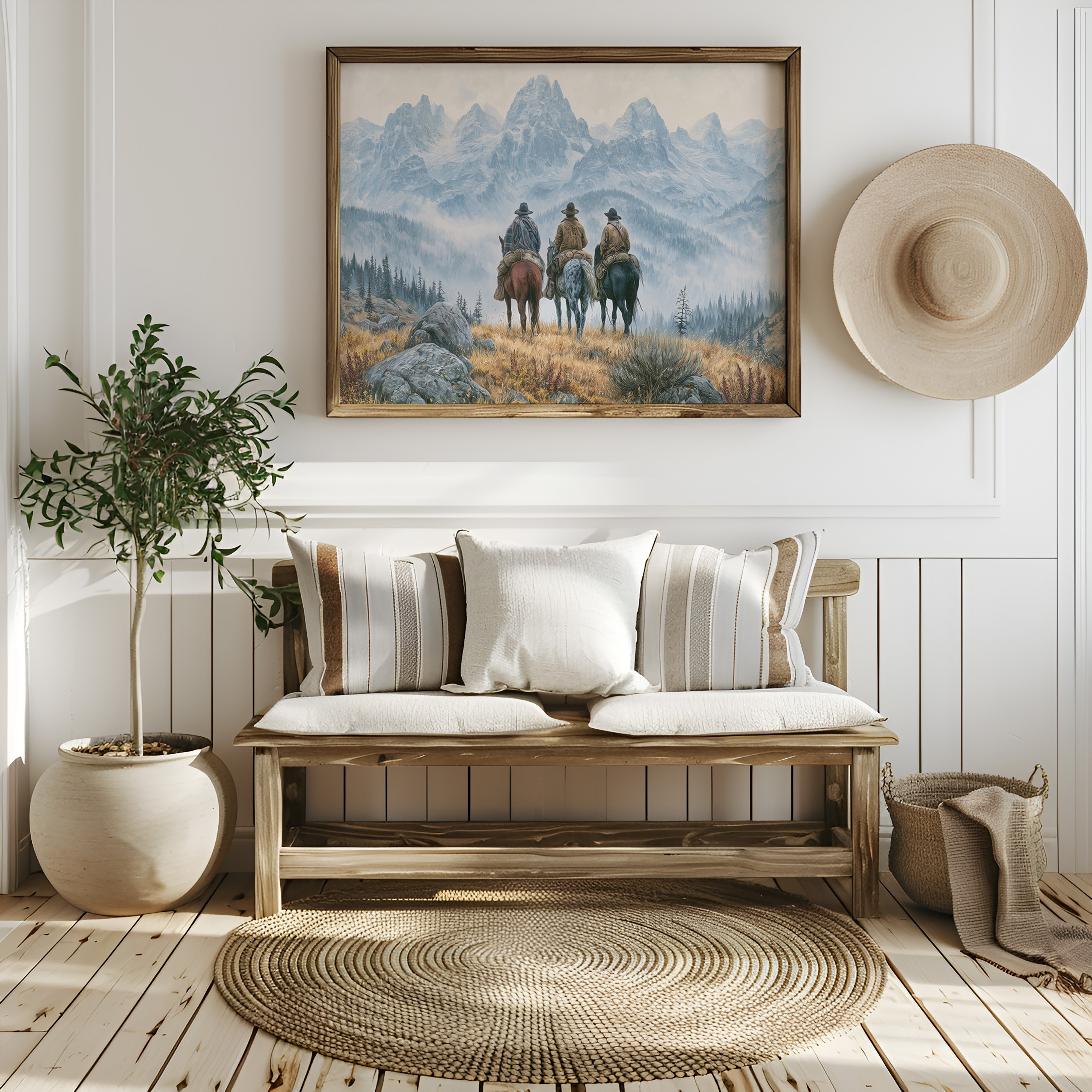 Riders at the Foot of the Tetons