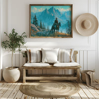 Solitary Ranger in Turquoise Peaks