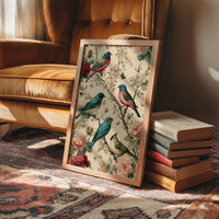 Songbirds and Roses — Vintage Chinoiserie Bird Print