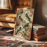 Songbirds and Roses — Garden Chinoiserie Bird Print