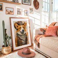 Cowboy Corgi — Close-Up Western Dog Portrait