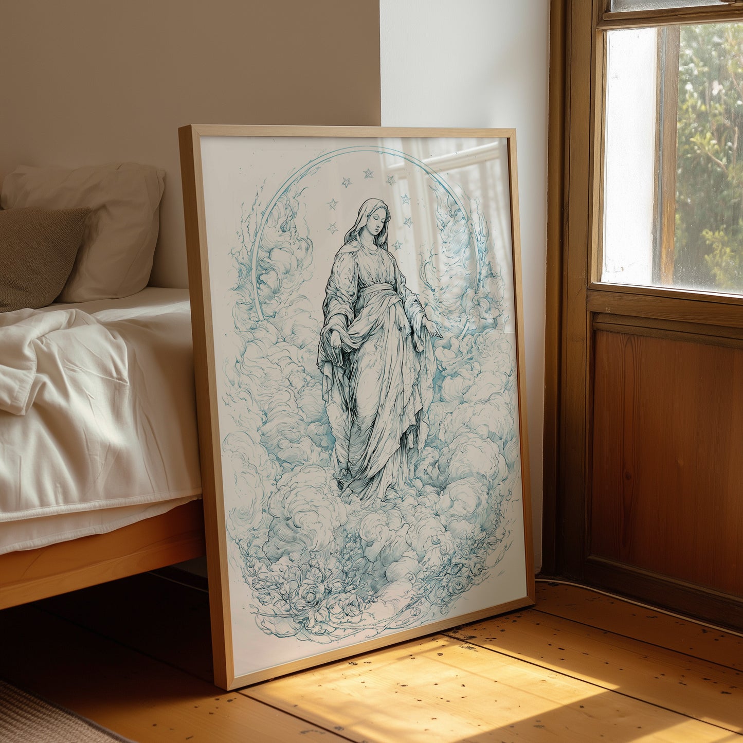 Our Lady of the Clouds — Blue Line Devotional Print