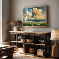 Peach Cloud Over the Marsh