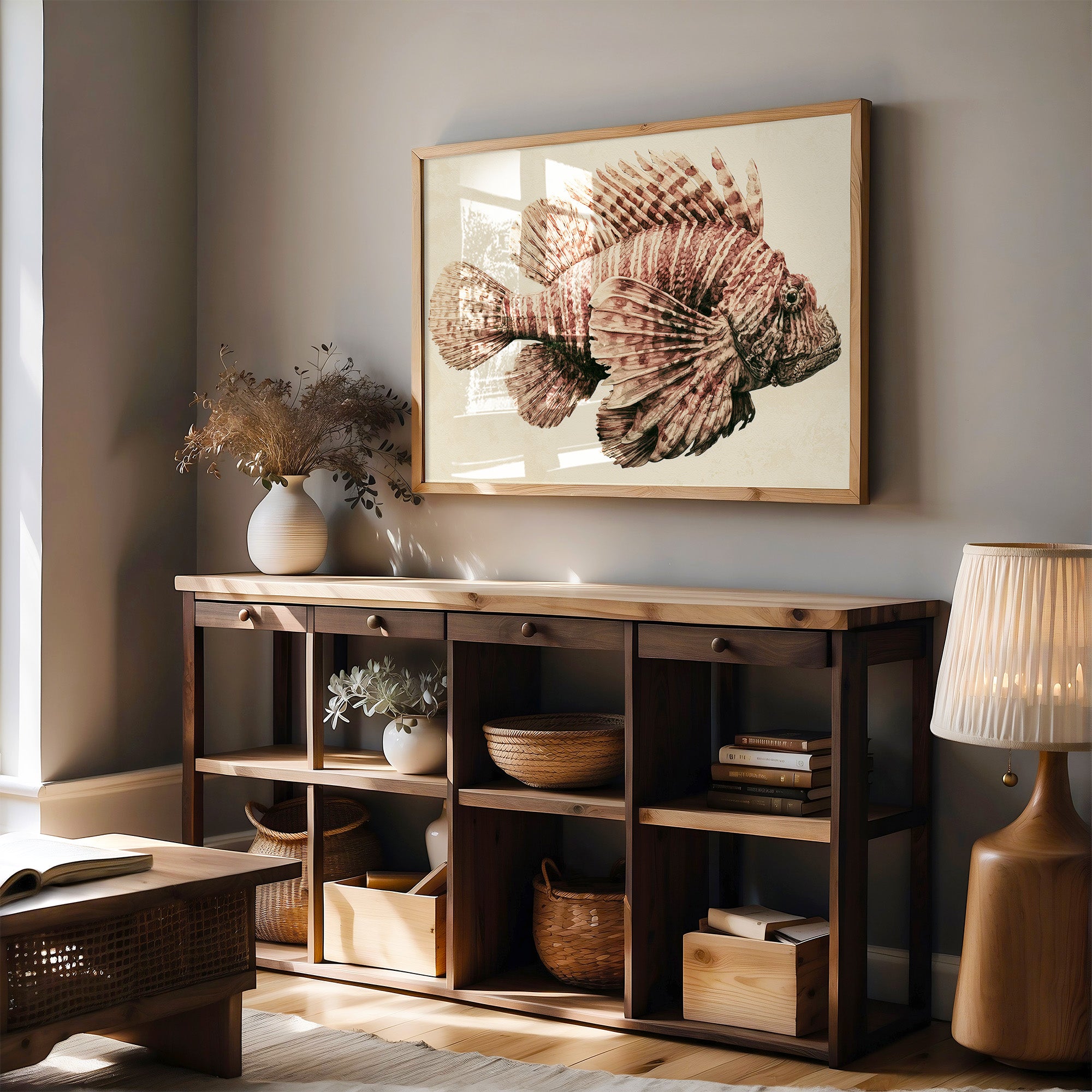 Lionfish in Antique Sepia