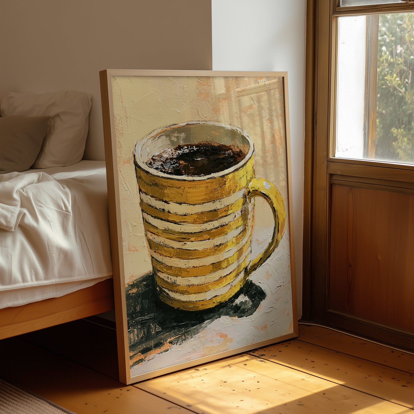 Striped Mug, Strong Coffee