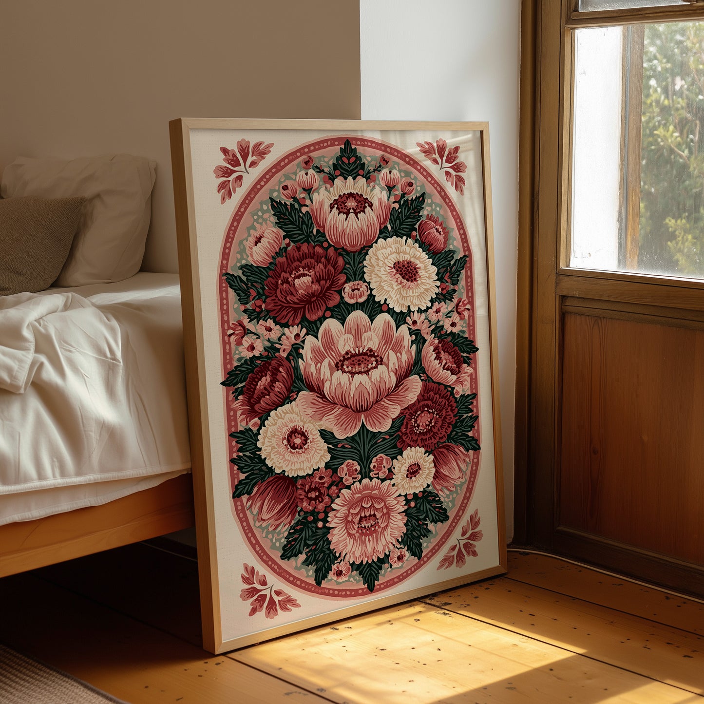 Rosette Medallion: An Ornamental Floral Tapestry