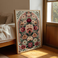 Blush Bouquet: A Grand Floral Medallion