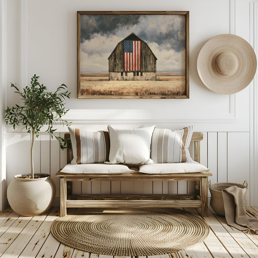 Old Glory in the Wheat Field
