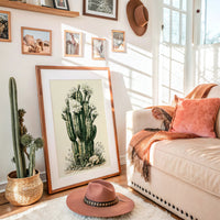 Blooming Saguaro Botanical Study
