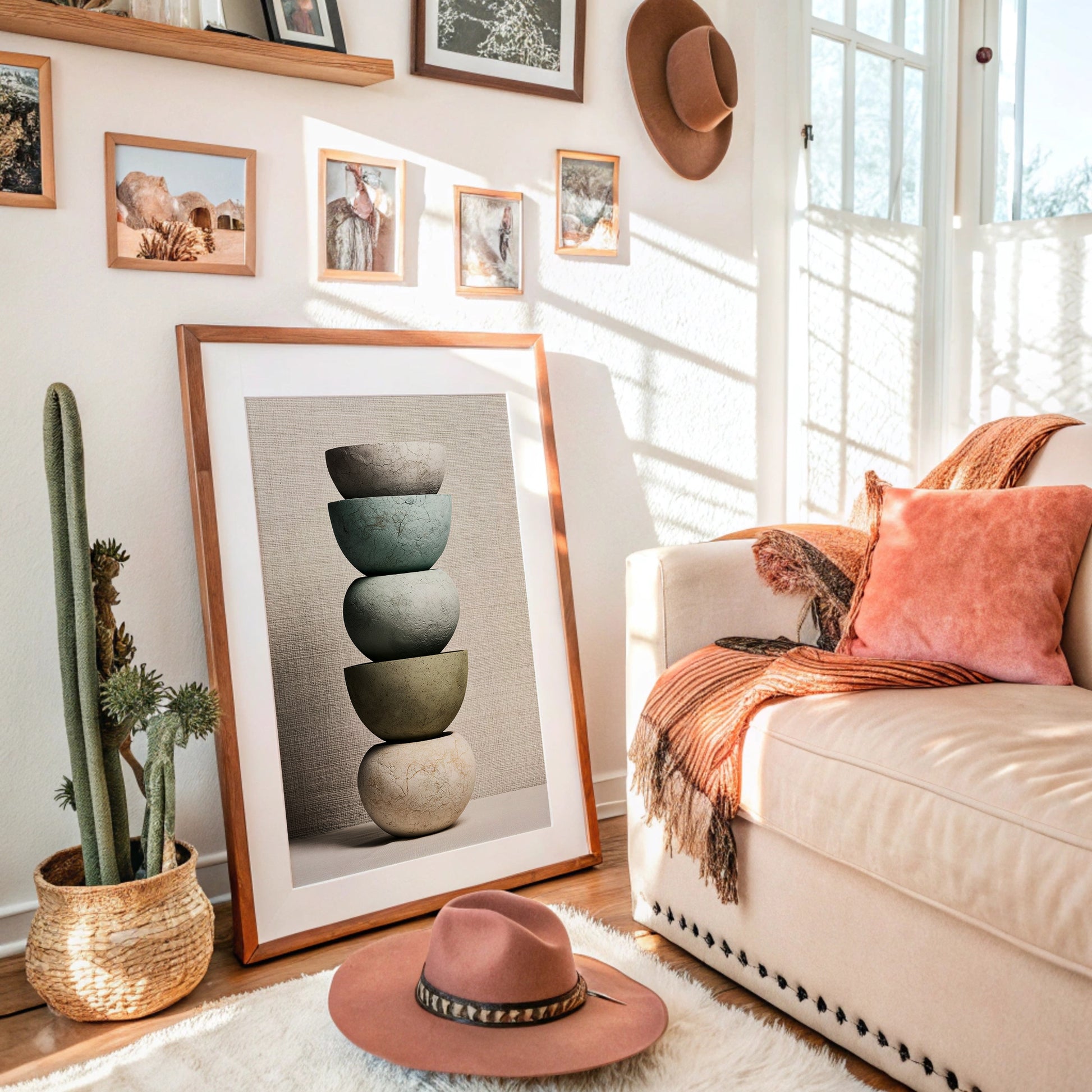 Stacked Stoneware: Linen and Sage