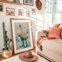 Gilded Feathers: The Rooster's Turquoise Strut