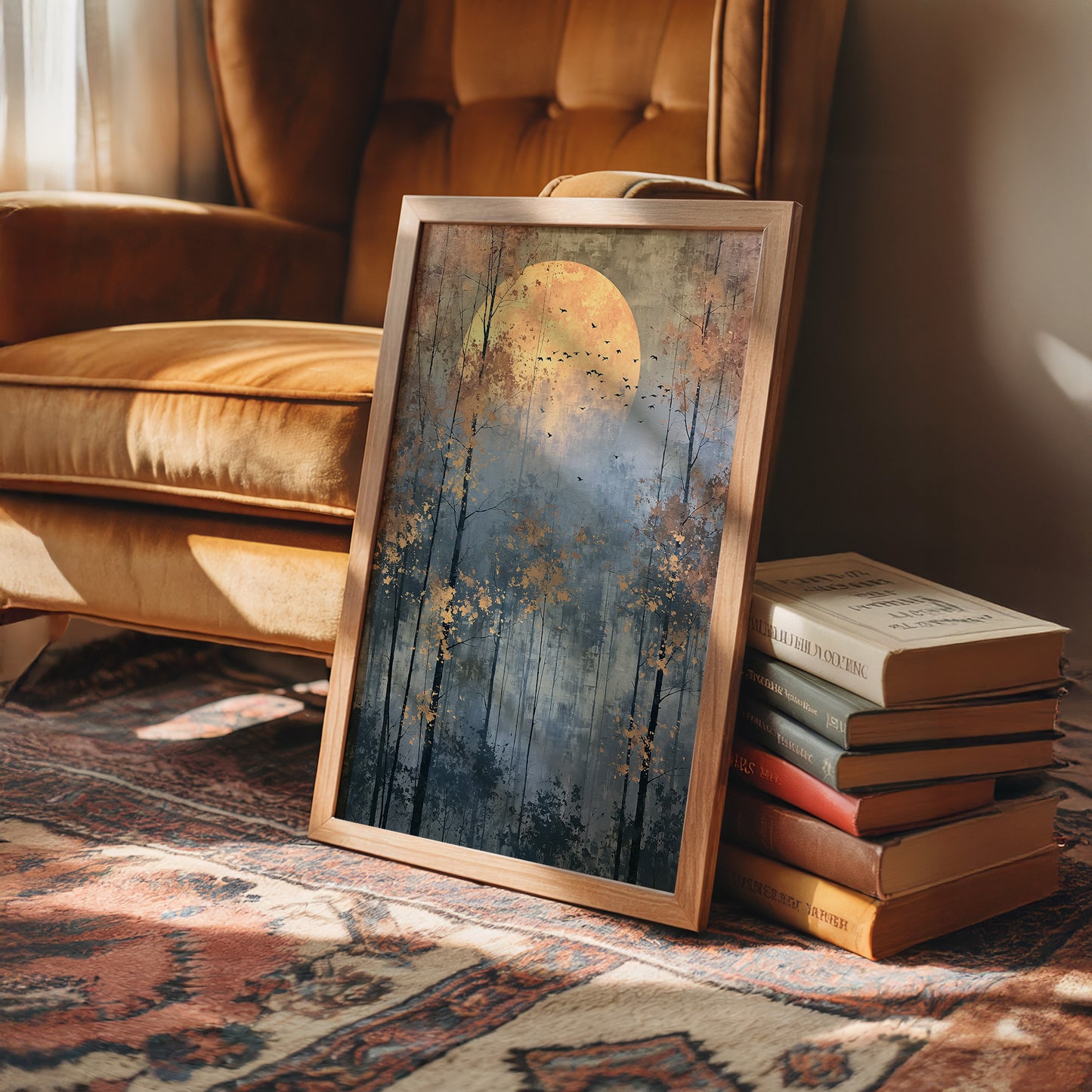 Autumn Gold Beneath the Harvest Moon