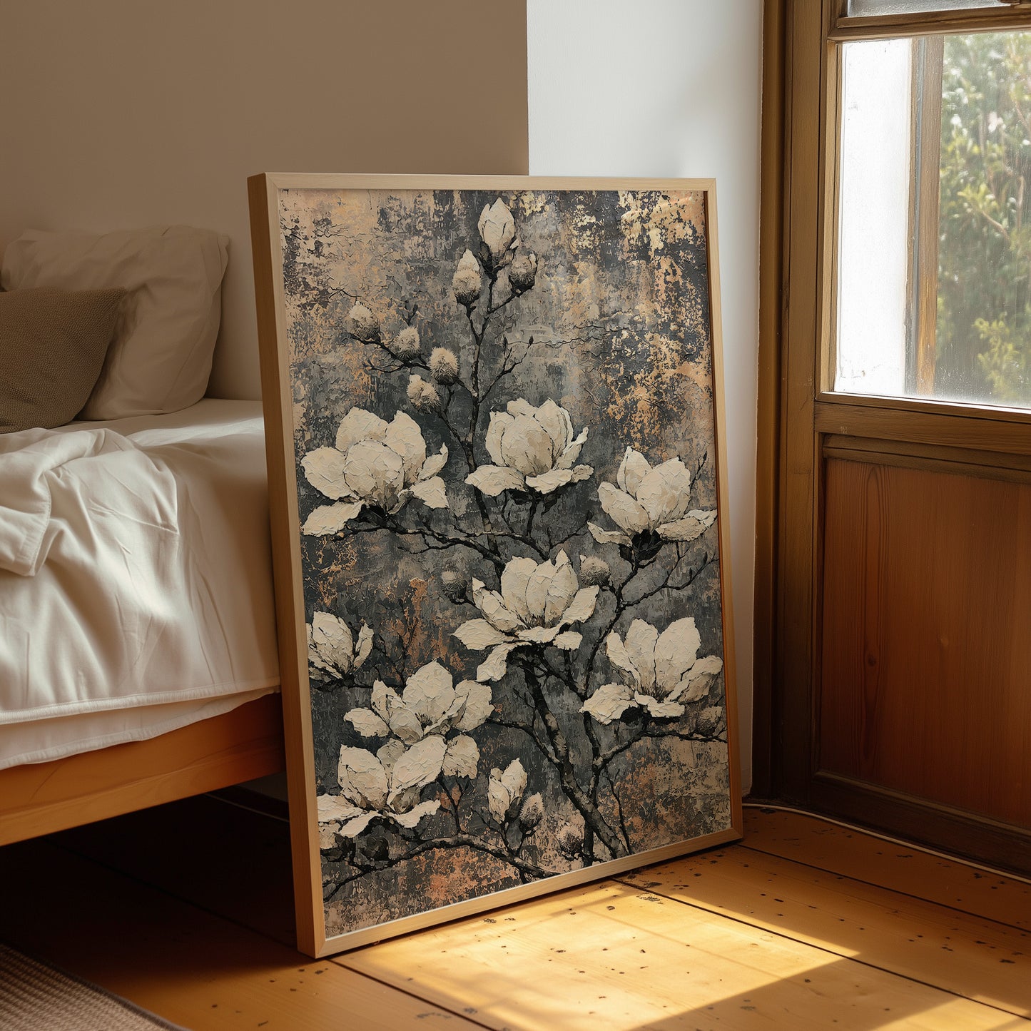 Magnolia Sprawl on Weathered Copper