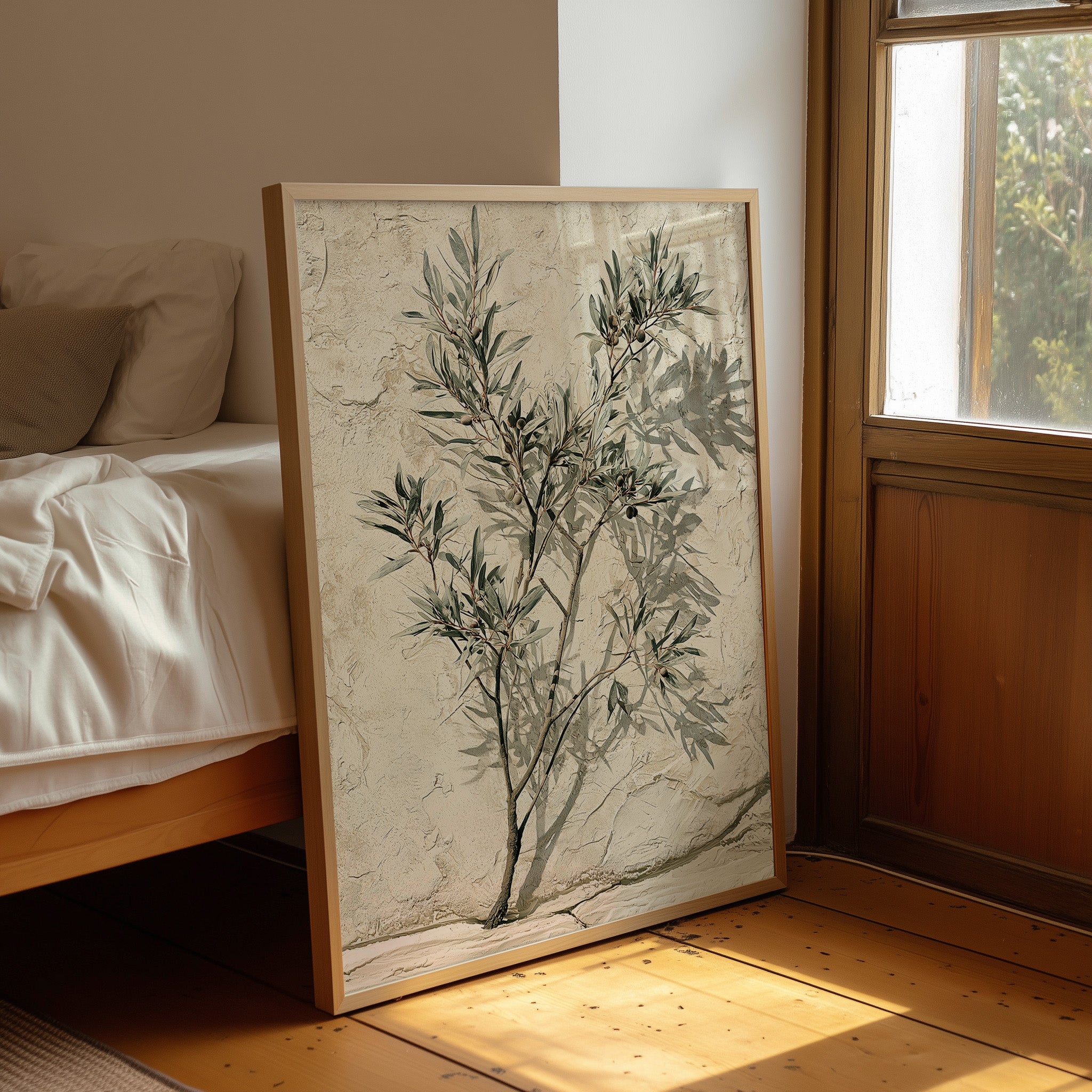 Olive Branch, Shadow on Plaster